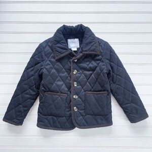 EDGEHILL COLLECTION VGUC Classic Navy w/ Corduroy Piping Quilted Jacket
